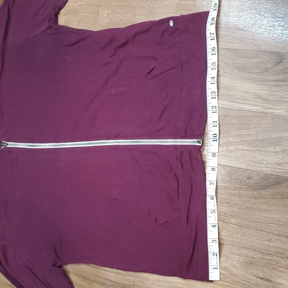 American Eagle Outfitters size XL maroon light weight super soft zip up hoodie - Picture 11 of 12
